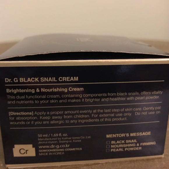 Dr.G Black Snail Cream NWT - Picture 3 of 3